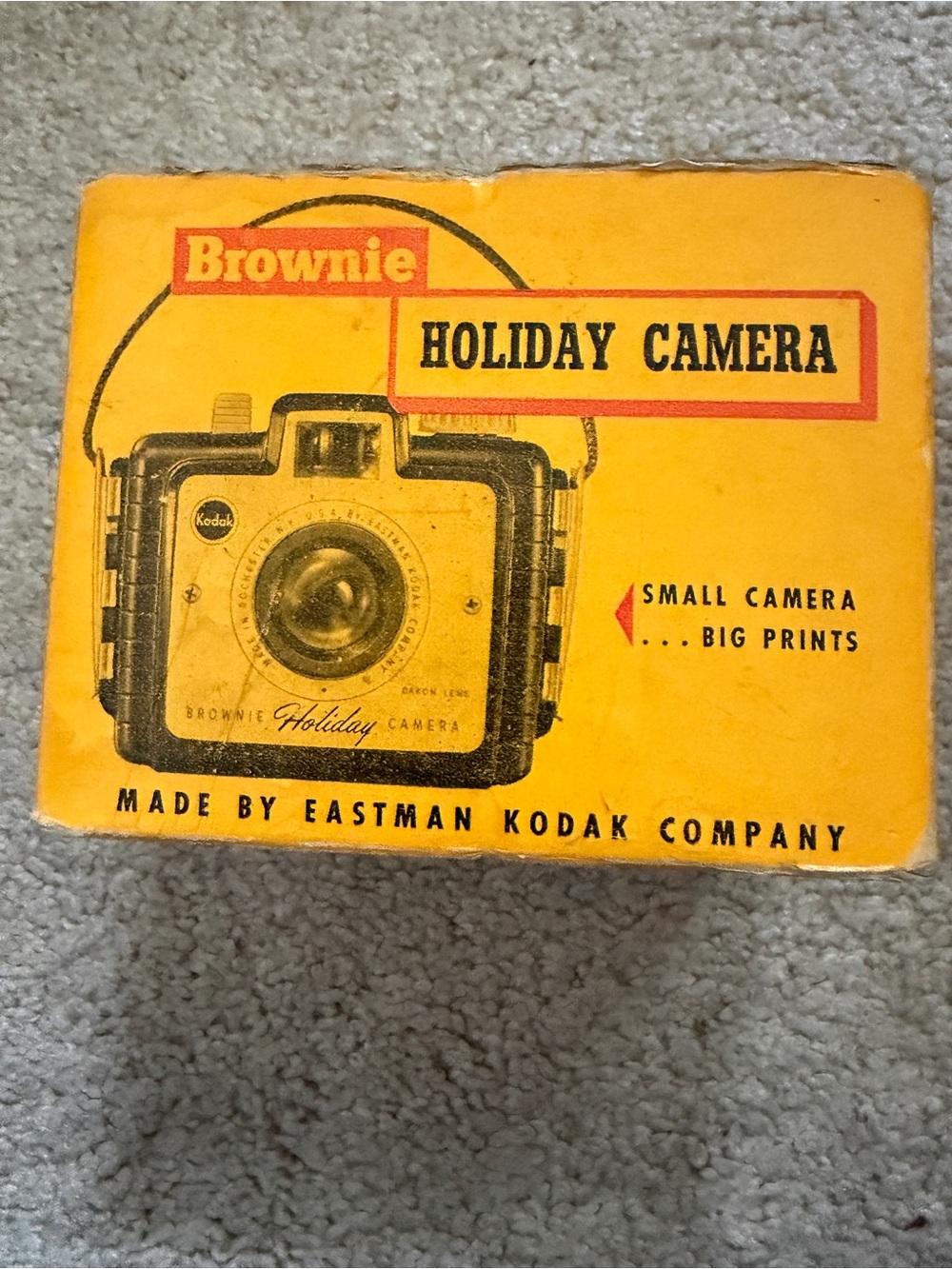 Kodak Yellow Brownie Holiday Camera empty Box